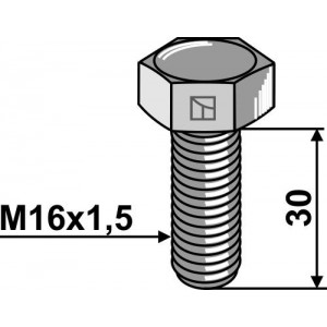 Шестигранные болты с мелкой резьбой M16x1,5