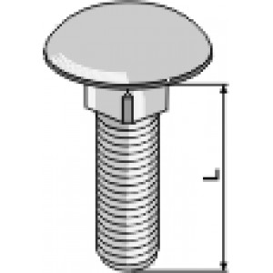 Плосковыпуклые болты DIN603 - M8x1,25