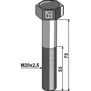 Шестигранные болты DIN 931 - M20x2,5