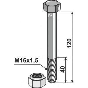 Болты с стопорными гайками - M16x1,5