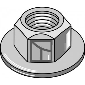 Шестигранная гайка с фланцем DIN6927