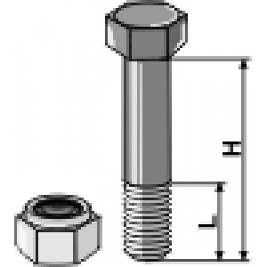 Болты с самостопорящейся гайкой - M12x1,5