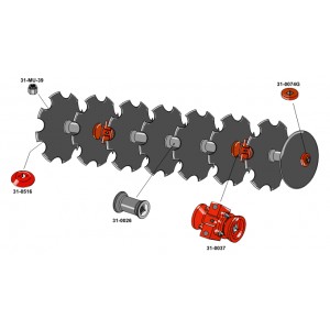 Секция дисковой бороны с зубчатыми дисками Ø610 и Ø660