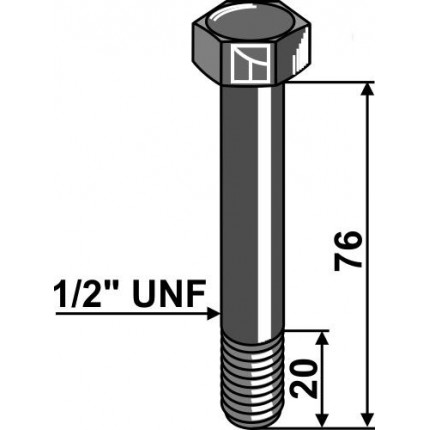 Болт шестигранный - 1/2''