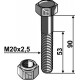 Болт со стопорной гайкой - M20 - 10.9