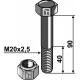 Болт со стопорной гайкой - M20 - 10.9