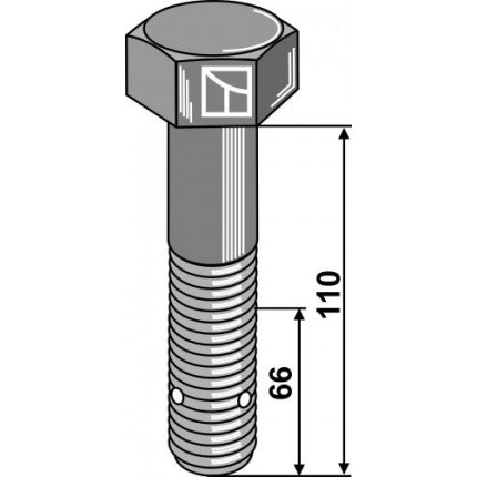 Шестигранная болт - M24x3 - 10.9