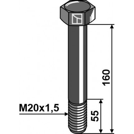 Болт M20x1,5x160 - 10.9