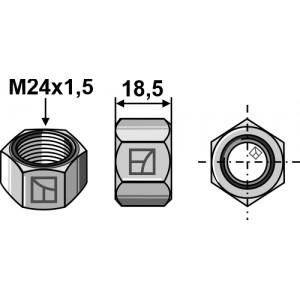 Гайка M24x1,5 - оцинкованная