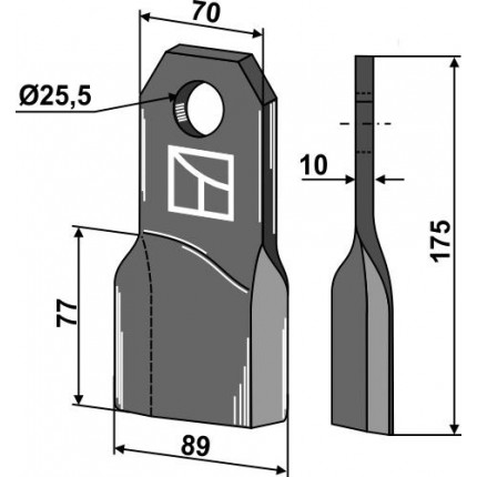 Мульчирующий нож, левый