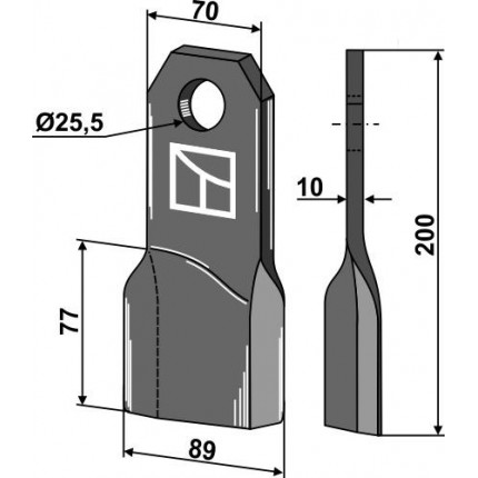 Мульчирующий нож, левый
