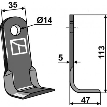 Угловой нож
