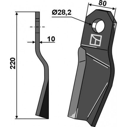Мульчирующий нож, правый