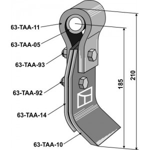 Било с держателем, втулкой и ножом в сборе