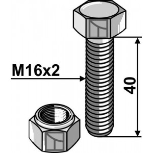 Болт M16 x 40