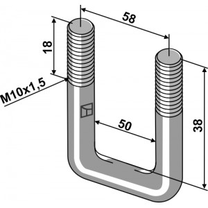 Стремянка крепления стойки - M10x1,5