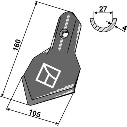 Лапа 105х4мм