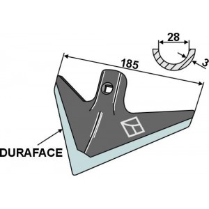 Пропашная лапа 185 мм- DURAFACE