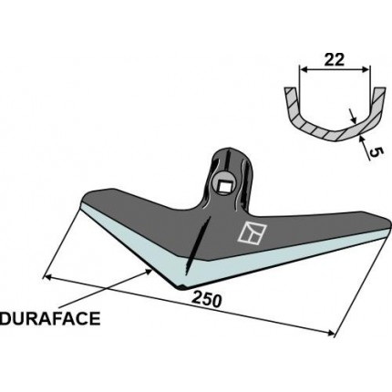 Лапа стрельчатая 250мм - DURAFACE
