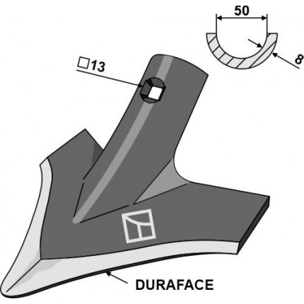 Стрельчатая лапа 240мм - DURAFACE