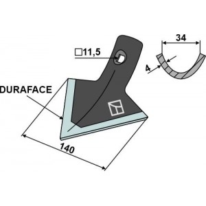 Лапа стрельчатая 140мм - DURAFACE