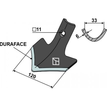 Лапа стрельчатая 120мм - DURAFACE