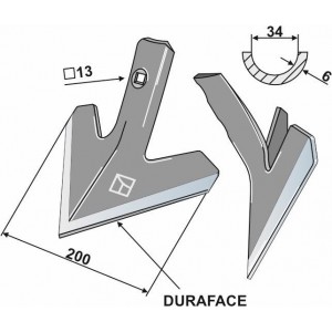 Лапа стрельчатая 200мм - Duraface