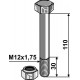 Болт со стопорной гайкой - M12 - 8.8