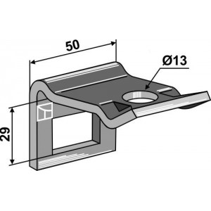 Крепление для стойки 32 x 10