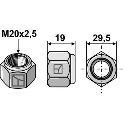 Стопорная гайка M20x2,5