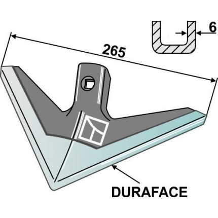 Лапа стрельчатая 265мм-DURAFACE
