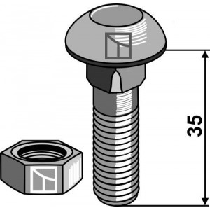 Болт - M12x1,75x35 - 10.9