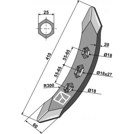 Лапа 410х60 мм