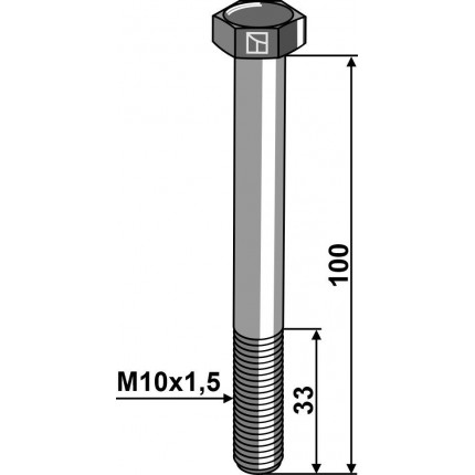 Шестигранный болт M10 без гайки