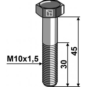 Болт шестигранный М10х45