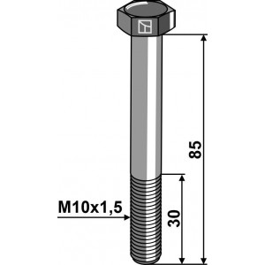 Шестигранный болт M10 без гайки