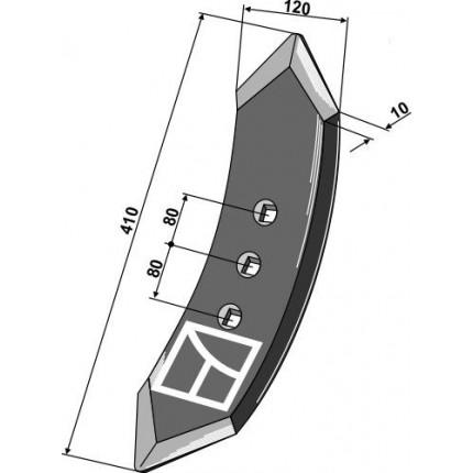 Лапа 410х120 мм