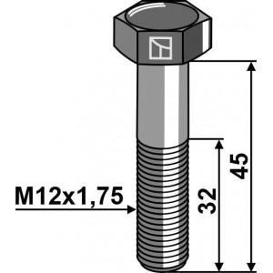Болт М12х45-8.8 DIN931