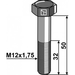 Шестигранный болт M12 без гайки