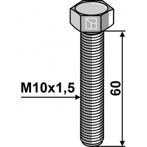 Шестигранный болт M10 без гайки