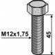 Шестигранный болт M12 без гайки