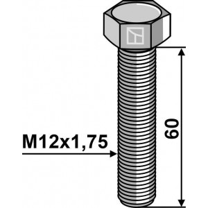 Шестигранный болт M12 без гайки