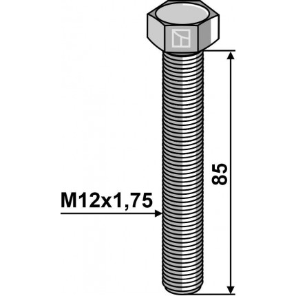 Шестигранный болт M12 без гайки