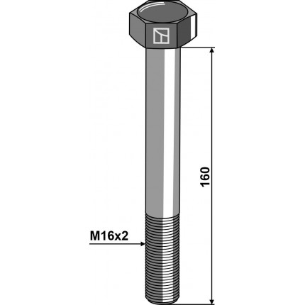 Шестигранный болт M16 без гайки