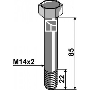Болт срезной M14