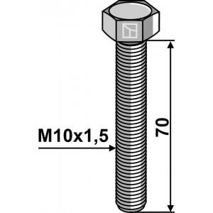 Шестигранный болт M10 без гайки