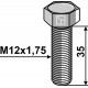 Шестигранный болт M12 без гайки