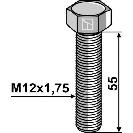 Шестигранный болт M12 без гайки