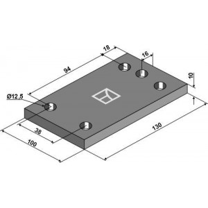 Пластина 130x10x100