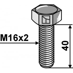 Болт М16х2 с гайкой